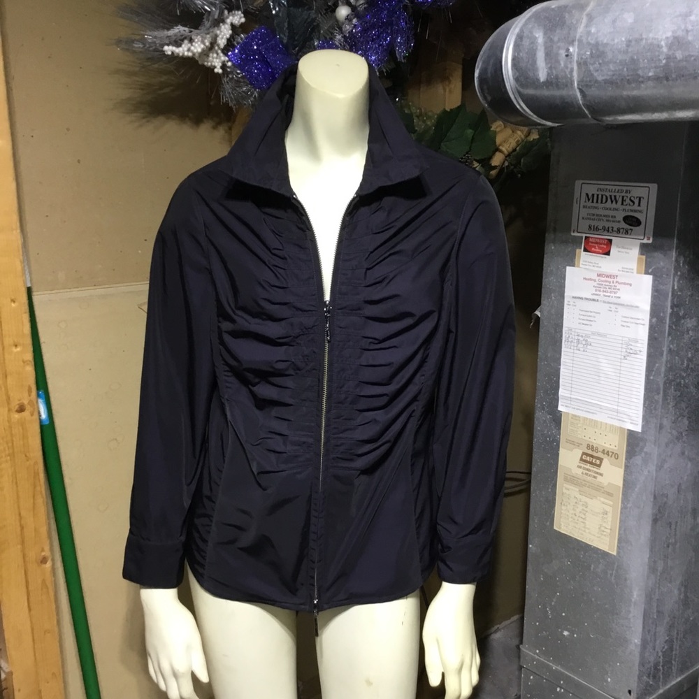 Armani Collezioni Black Zipper Shirt/Jacket - Picture 11 of 16